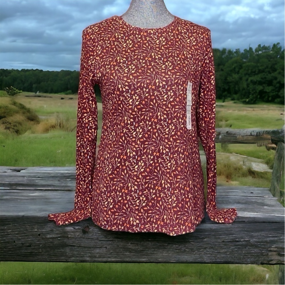 NWT croft & barrow long sleeve tee size Small new with tags shirt